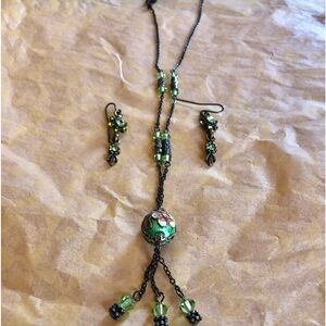 1920s necklace and earring set